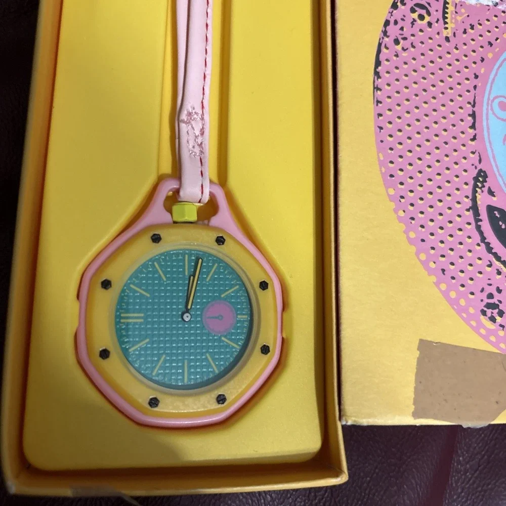 Lot Of 2 REGAL POP Pocket Watch Quartz Style Fashion Accessory Pink  Wristlet